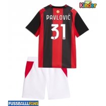 AC Milan Strahinja Pavlovic #31 Heimtrikotsatz Kinder 2026-27 Kurzarm (+ Kurze Hosen)
